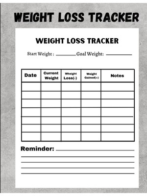 MUJGAN Independently Published Weıgh Loss Tracker: Weight Loss Journal : Body Measurement Tracker Journal And Keep Track Of Your Body Weight