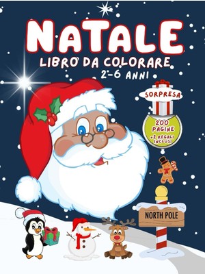 MUJGAN Independently Published Natale Libro Da Colorare Per Bambini - Versione Regalo Di Natale In Copertina Rigida - Disegni Da Colorare In Alta Qualità - Libro Sul Natale