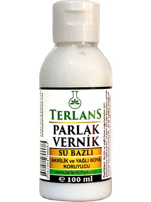 MUJGAN Terlans Su Bazlı Parlak Vernik | 100 ml | Akrilik ve Yağlı Boya Koruyucu
