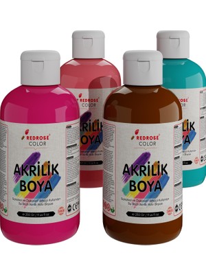MUJGAN Tamamlayıcı Renkler Akrilik Boya 4'lü Set 4X250GR