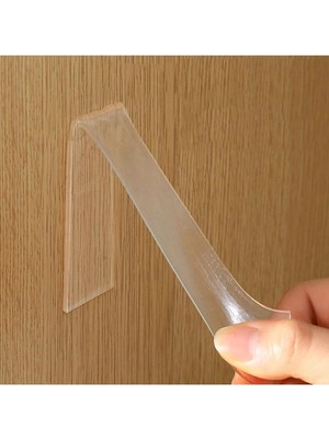 MUJGAN Tineke Çift Taraflı Nano Bant Süper Güçlü Şeffaf Çift Taraflı Bant 2cm 3 Metre