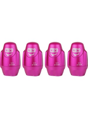 MUJGAN Serve E-Bot Sılgılı Kalemtıras Metalık Pembe 4lu Set