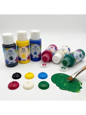 MUJGAN Superart Akrilik Multisurface Boya Seti 6'lı 6X50 ml