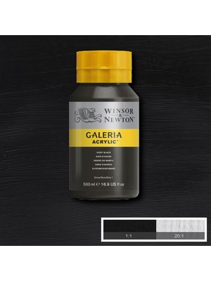 MUJGAN Winsor Newton Galeria Akrilik Boya 500ML Ivory Black