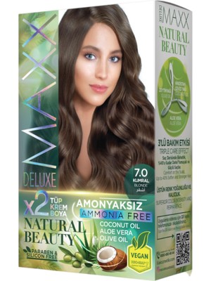 MUJGAN Maxx Deluxe Natural Beauty Amonyaksız Set Boya 7.0 Kumral