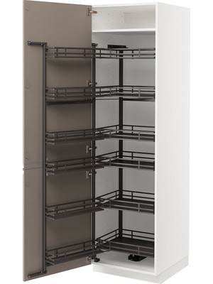 IKEA Koyu Bej Kiler Dolabı 60X60X200 Cm, 2 Kapaklı, Kiler Mekanizmalı