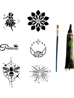 MUJGAN Mandala ve Peri Hint Kınasıyla Geçici Dövme Yapma Kiti