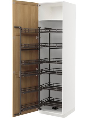 IKEA Meşe Kiler Dolabı 60X60X220 Cm, 2 Kapaklı, Kiler Mekanizmalı