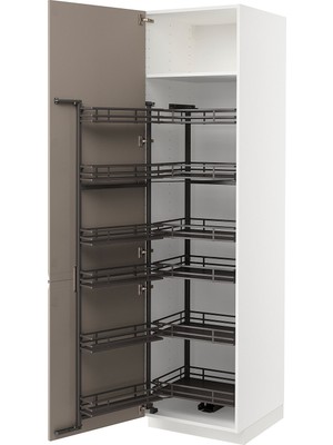 IKEA Koyu Bej Kiler Dolabı 60X60X220 Cm, 2 Kapaklı, Kiler Mekanizmalı