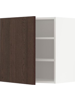 IKEA Kahverengi Mutfak Duvar Dolabı 60X38,6X60 Cm, Tek Kapaklı, Raflı
