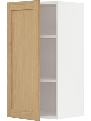 IKEA Meşe Mutfak Duvar Dolabı 40X38,9X80 Cm, Tek Kapaklı, Raflı