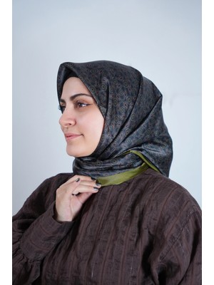 Scarfe Scarf Saten Simli Eşarp 5047