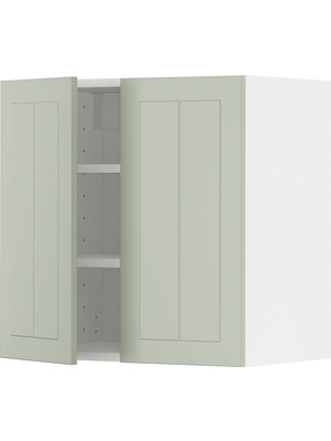 IKEA Açık Yeşil Mutfak Duvar Dolabı 60X38,6X60 Cm, 2 Kapaklı, Raflı
