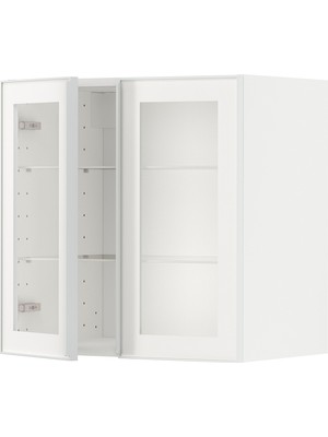 IKEA Beyaz Mutfak Duvar Dolabı 60X38,8X60 Cm, 2 Kapaklı, Raflı