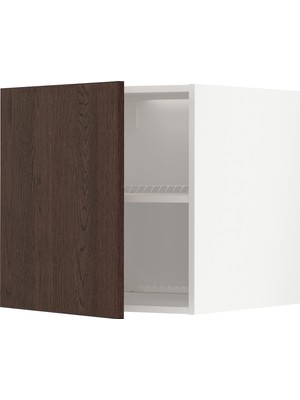 IKEA Kahverengi Dolap Üstü Ek Dolap 60X61,6X60 Cm, Tek Kapaklı