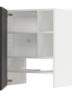 IKEA Antrasit Aspiratör Dolabı 60X38,6X80 Cm, Tek Kapaklı