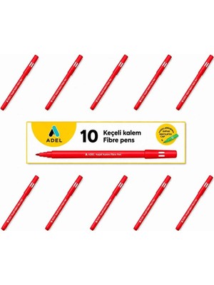 Adel Keçeli Kalem Canlı Renkler 1 Paket(10 Adet) Pac Kırtasiye