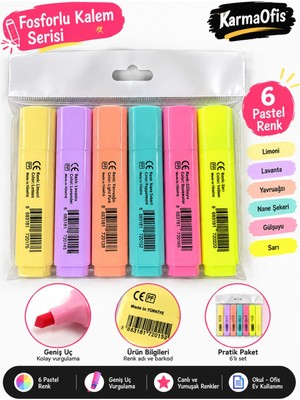 Masis Pastel Renk Kalem 6'lı Set