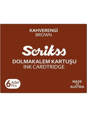 Scrikss Dolma Kalem Kartuşu Kahverengi