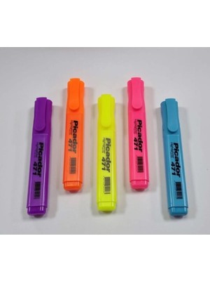 Picador 471R Fosforlu Kalem 5'li Set