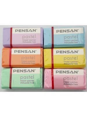 Pensan Pastel Renkler Silgi 6 Lı