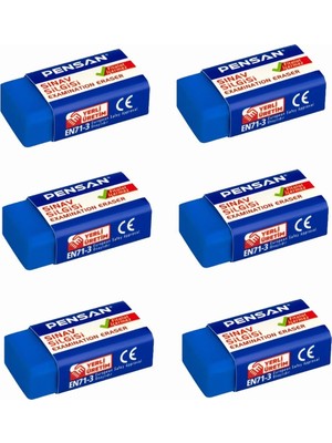 Pensan Sınav Silgisi 6lı Set Yumuşak Iz Bırakmayan Yeni Ürün