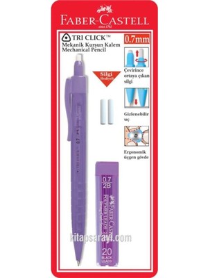 0.7 mm Tri Click Versatil Kalem Seti Mor