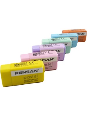 Pensan Orta Boy Silgi Pastel Renkler No:24 (PS24P) 1 Adet