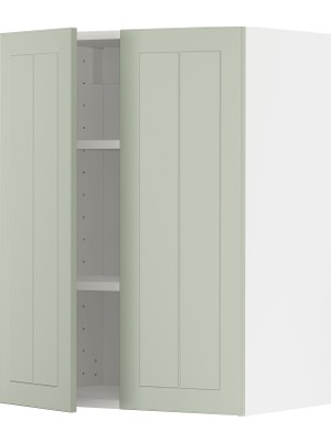 IKEA Açık Yeşil Mutfak Duvar Dolabı 60X38,6X80 Cm, 2 Kapaklı, Raflı
