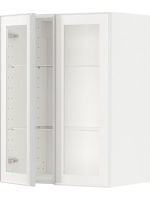 IKEA Beyaz Mutfak Duvar Dolabı 60X38,8X80 Cm, 2 Kapaklı, Raflı