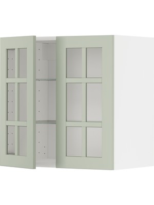 IKEA Açık Yeşil Mutfak Duvar Dolabı 60X38,9X60 Cm, 2 Kapaklı, Raflı