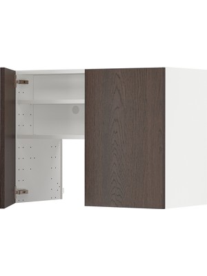 IKEA Kahverengi Aspiratör Dolabı 80X38,9X60 Cm, 2 Kapaklı