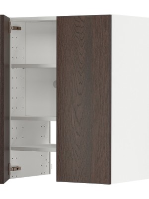 IKEA Kahverengi Aspiratör Dolabı 60X38,9X80 Cm, 2 Kapaklı