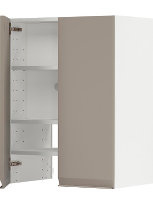 IKEA Koyu Bej Aspiratör Dolabı 60X38,9X80 Cm, 2 Kapaklı