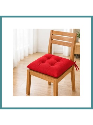 Bezos Bağcıklı Sandalye Minderi · 40 × 40 × 4 cm | Kırmızı | Dış Mekân Mac