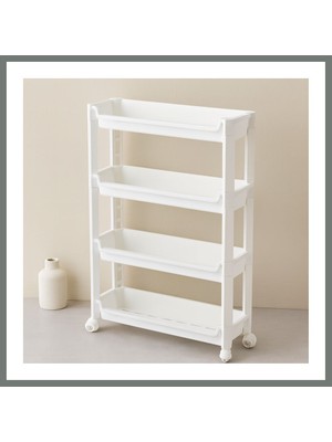 Bezos 4 Katlı Tekerlekli Sepet Organizer Raf 465X145X670MM Mmbz