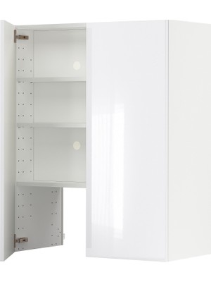 IKEA Beyaz Aspiratör Dolabı 80X38,8X100 Cm, 2 Kapaklı