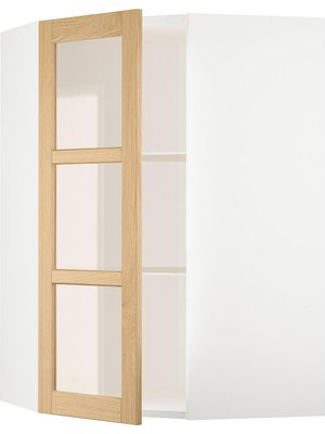 IKEA Meşe Köşe Mutfak Duvar Dolabı 68X67,5X100 Cm, Tek Kapaklı