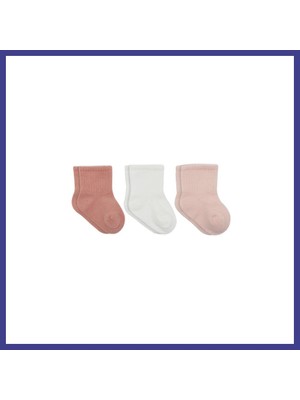 Bezos Cherry Girl 3'lü Penye Soket Çorap 10138 Pudra · Beden: 0-3 Ay · Renk: Pudra Mrl