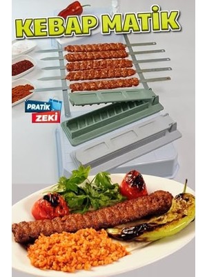 Defne Store Kebapmatik Adana Urfa Kebap Kalıbı Aparatı Pratik Hızlı Kebap Makinesi Kutusu Kebap Matik Kalıp