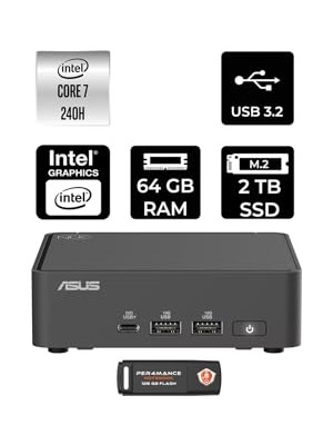 Mey İthalat Nuc 15 Pro Slim Intel Core 7 240H 64GB 2tb SSD Fdos Mini Masaüstü Bilgisayar