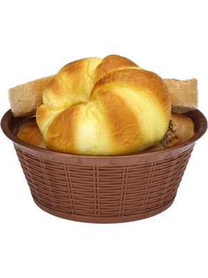 Defne Store Bora Hasır Desenli Ekmek Sepeti Yuvarlak 19,5 cm