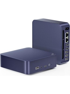 Mey İthalat EQ14 Mini Pc, Düşük Güç, Intel Twin Lake N150 (4c/4t, 3.6ghz'e Kadar), 16GB Ddr4 Ram 500GB Ssd, EQ14 Mini Bilgisayar Desteği 4K Çift HDMI Ekran, Wifi6, Bt5.2, Çift Lan, Nas