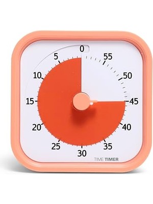 Mey İthalat Home Mod - 60 Dakika Çocuk Görsel Zamanlayıcı Ev Sürümü - Ev Eğitim Malzemeleri Çalışma Aracı, Çocuk Masası, Ofis Masası ve Sessiz Çalışmalı Toplantılar Için Zamanlayıcı (Kırmızı Turuncu)