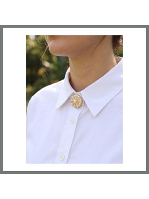 Bezos Vintage Model Gold Renk Düğme Veya Manşet Broşu Mmbz
