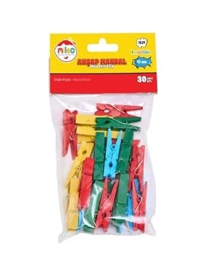 Mileo Ahşap Renkli 45 mm Mandal