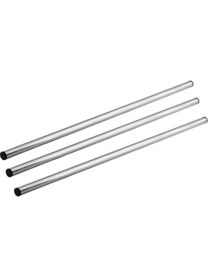 (3 Adet) Alüminyum Metal Oklava Tekli 74 cm Mutfak Börek Hamur Un Yufka Açma Silindir Yuvarlak Krom