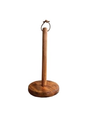 El Yapımı Masif Ahşap Kağıt Havluluk, Kahverengi, 28 x 14 cm