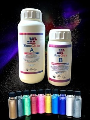 Ultra Şeffaf Epoksi Reçine 750 G + Pigment Seti 10X20 ml