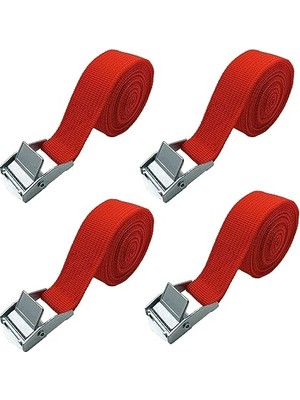4 Adet Gergi Kayışı, Römork, Bağlama Kayışı, Sabitleme Kemeri, Germe Kayışı, 200 Kg'a Kadar Taşıyabilir, 4'lü Paket, Ayarlı Kemer Bandı, Bisiklet, El Arabası, Motosiklet, Bavul